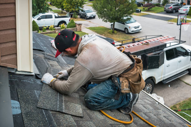 Professional Emergency Roof Repair technician working in Saint Boniface, PA
